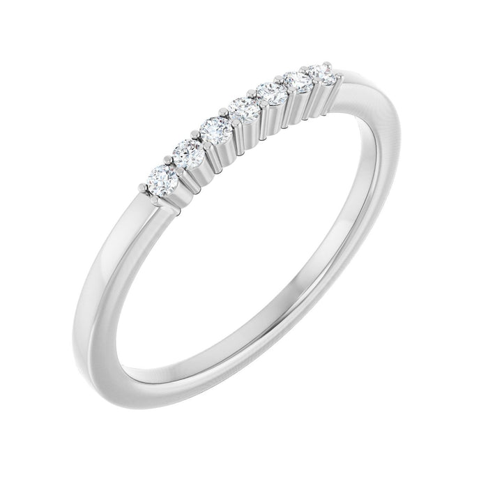 Classic Seven-Stone Diamond Anniversary Band in 14K White Gold