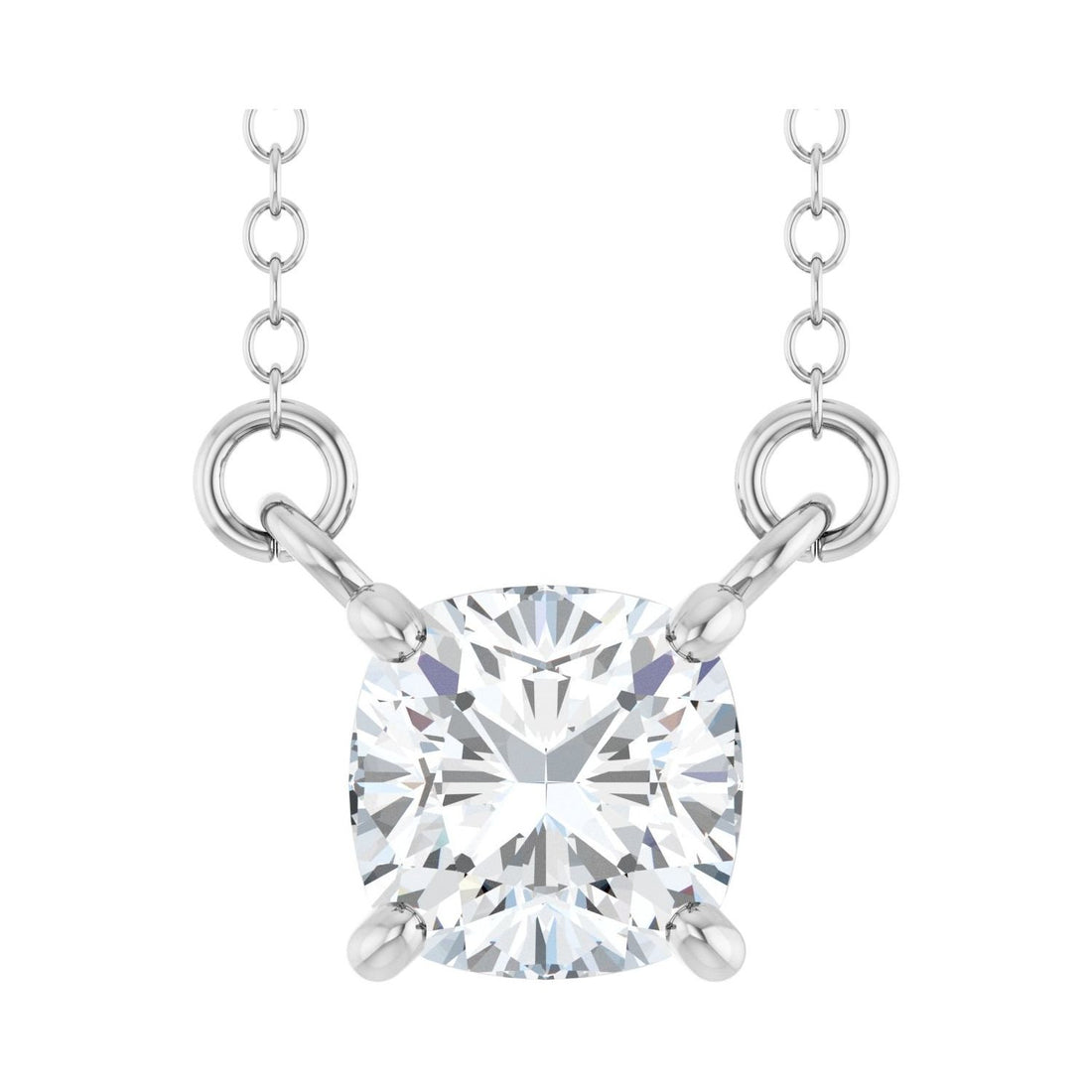 lab-grown diamond necklace in 14k White Gold