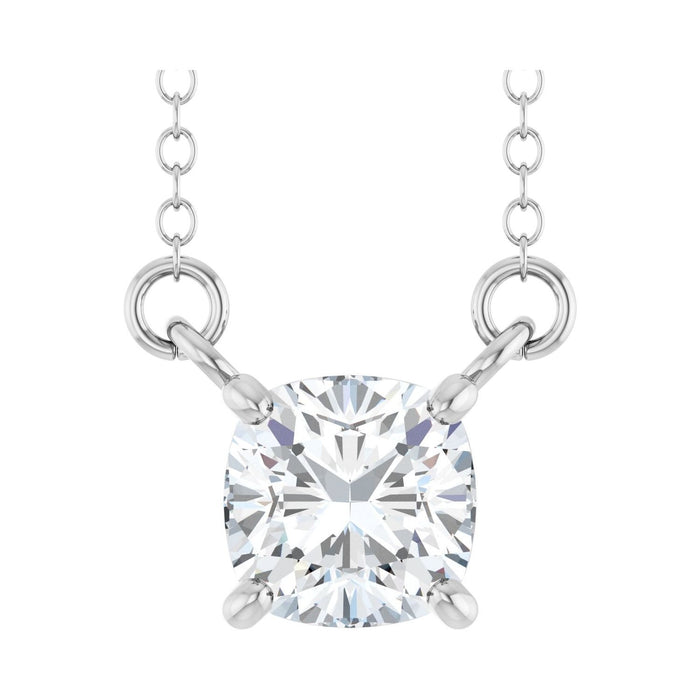 lab-grown diamond necklace in 14k White Gold
