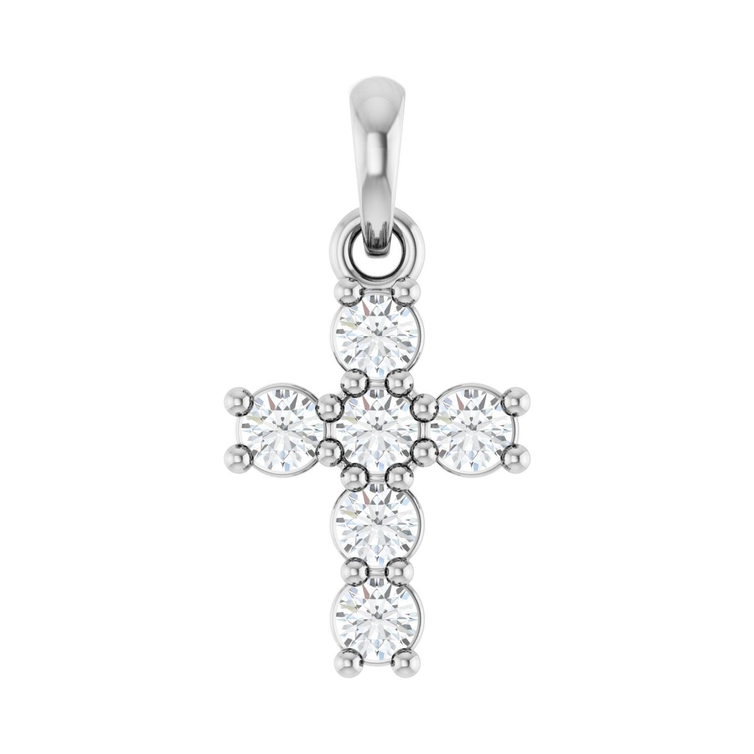 diamond cross pendant in 14k White Gold