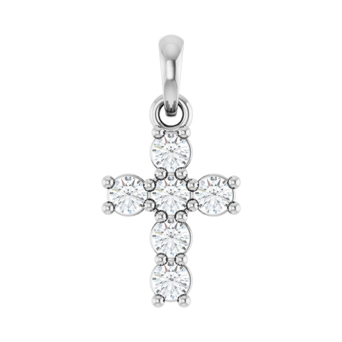 diamond cross pendant in 14k White Gold