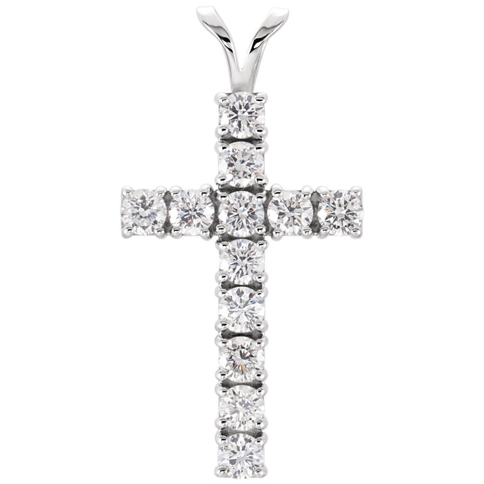 diamond cross pendant in 14k White Gold