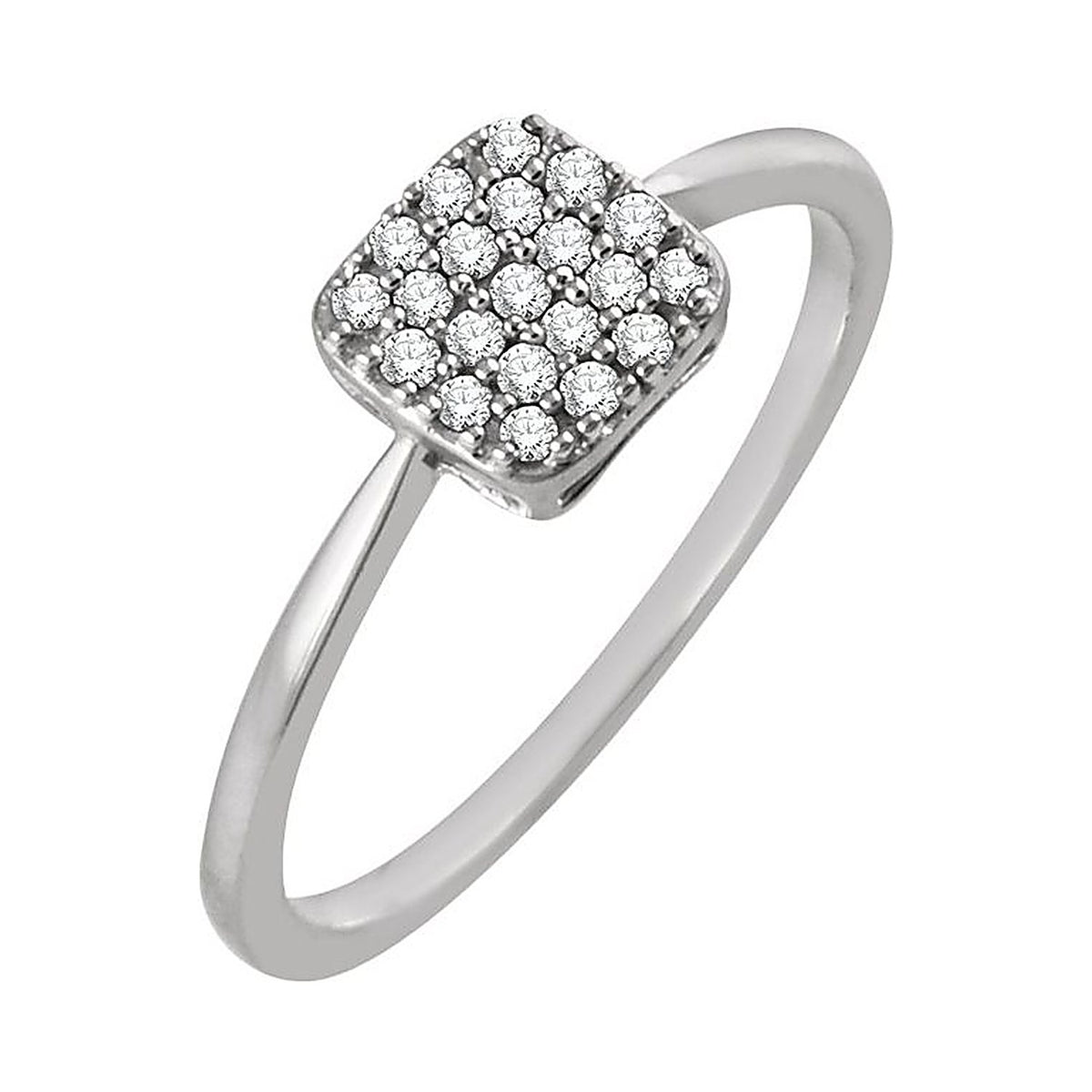 Diamond cluster ring in 14K White Gold