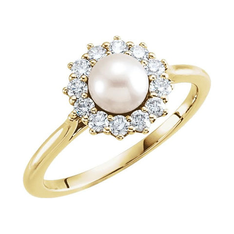 Pearl Engagement Rings