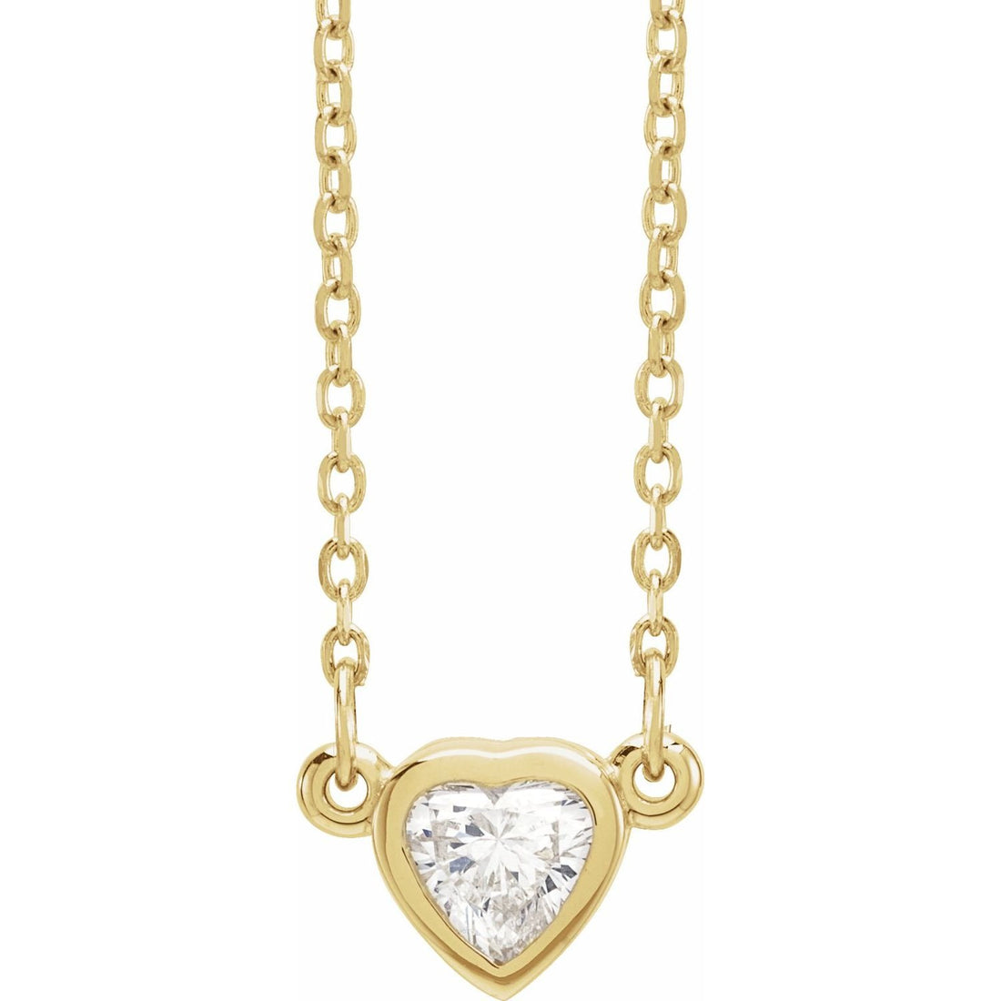 natural diamond necklace in 14k Yellow Gold
