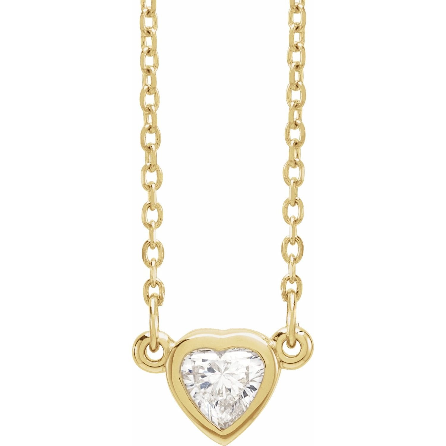 natural diamond necklace in 14k Yellow Gold