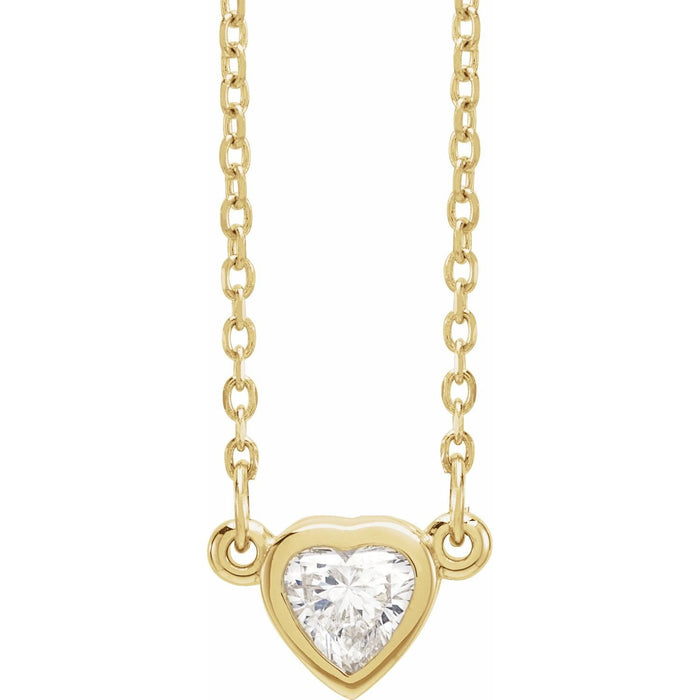 natural diamond necklace in 14k Yellow Gold