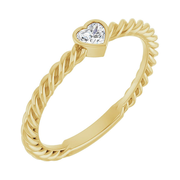 diamond rope promise ring in 14k yellow gold