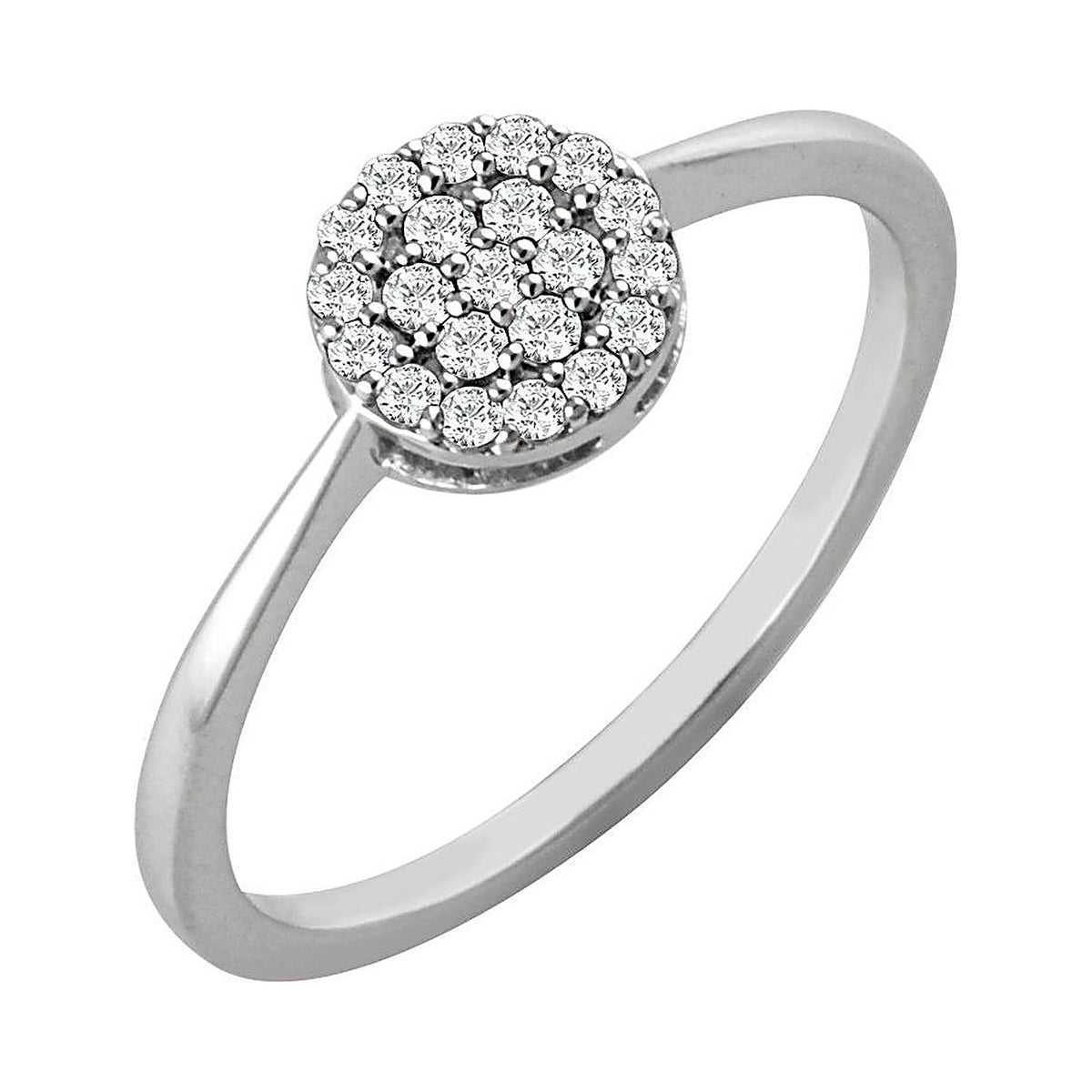 Diamond cluster ring in 14K White Gold