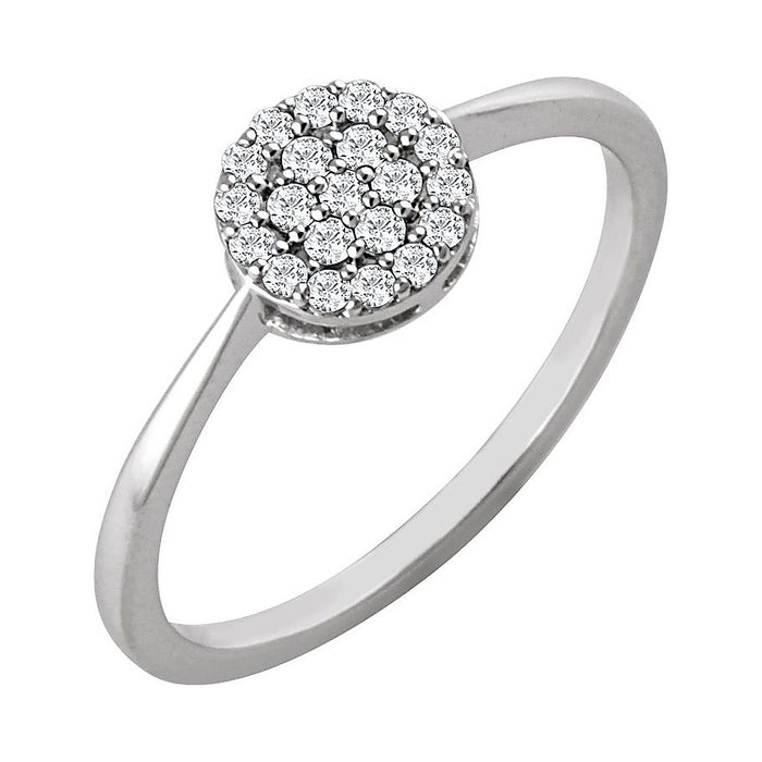 Diamond cluster ring in 14K White Gold