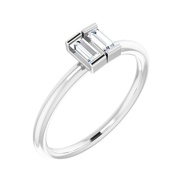 Diamond toi et moi two-stone ring in Platinum