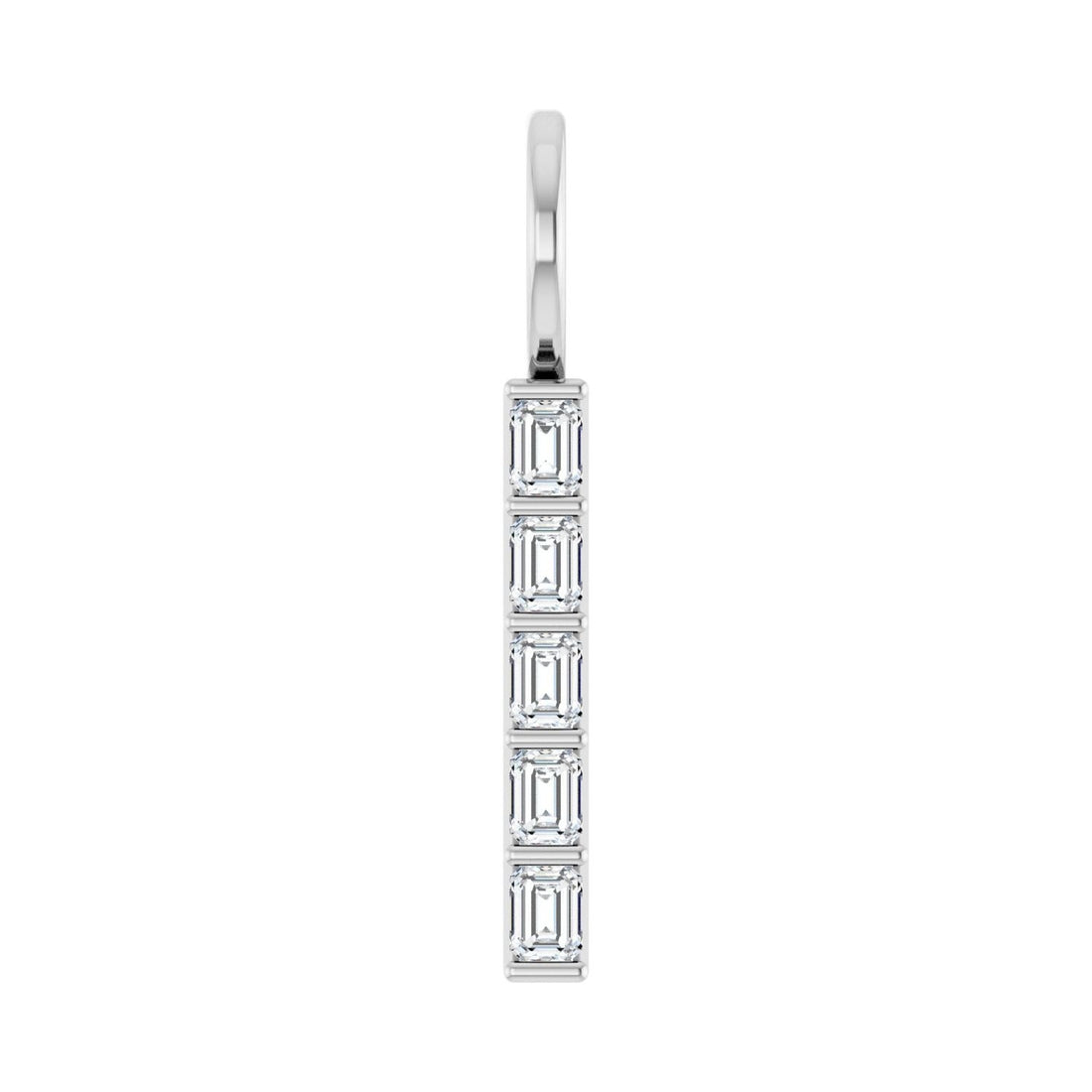 natural diamond necklace in 14k White Gold
