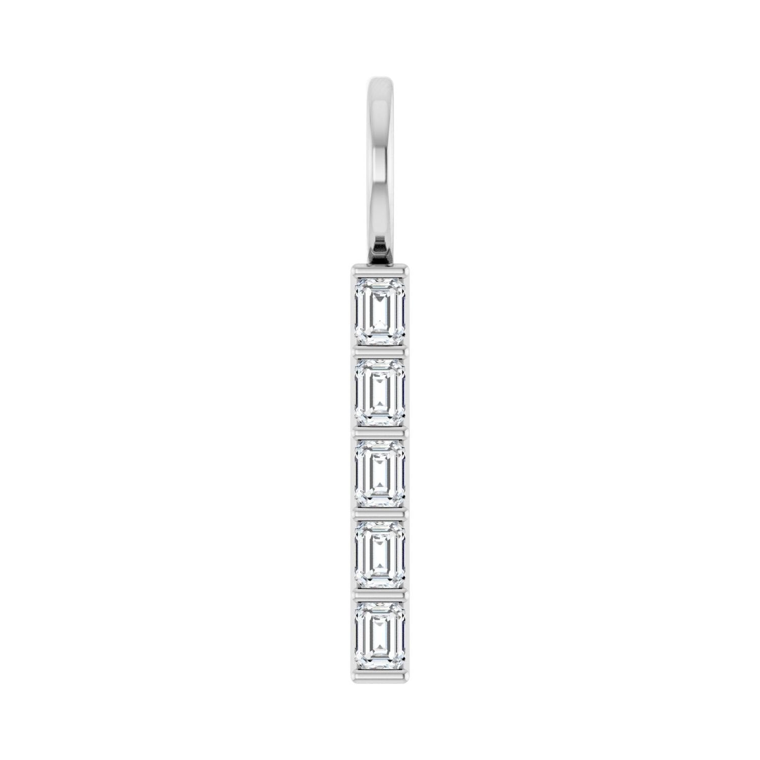 natural diamond necklace in 14k White Gold