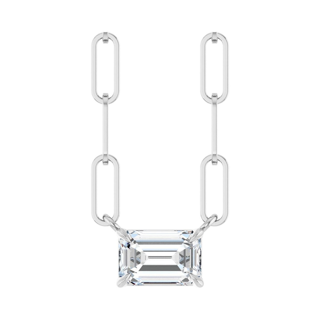 lab-grown diamond necklace in 14k White Gold