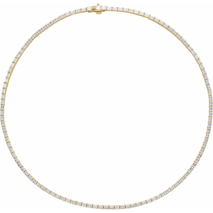 lab-grown diamond necklace in 14k Yellow Gold