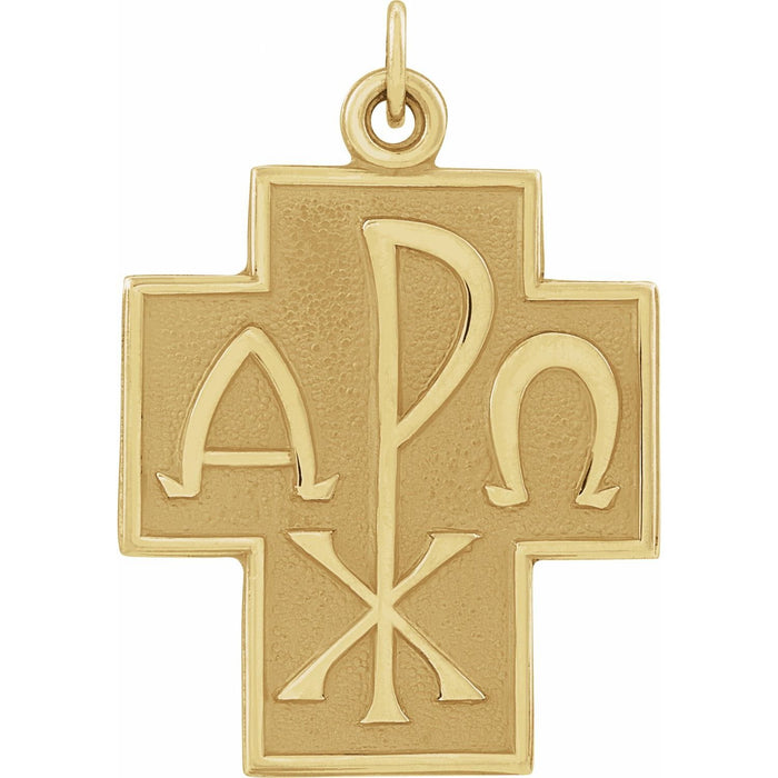 gold cross pendant in 14k Yellow Gold