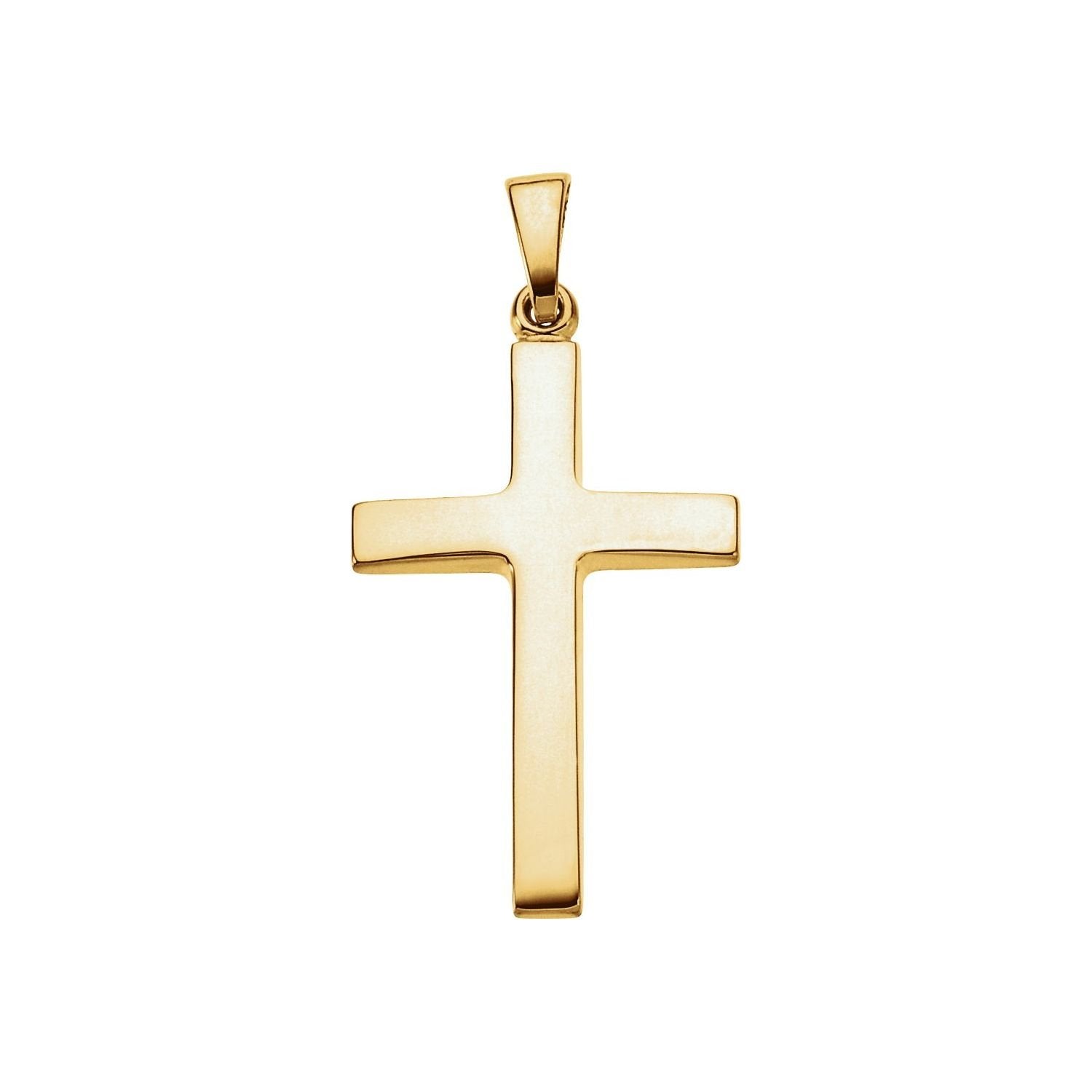 gold cross pendant in 18k Yellow Gold