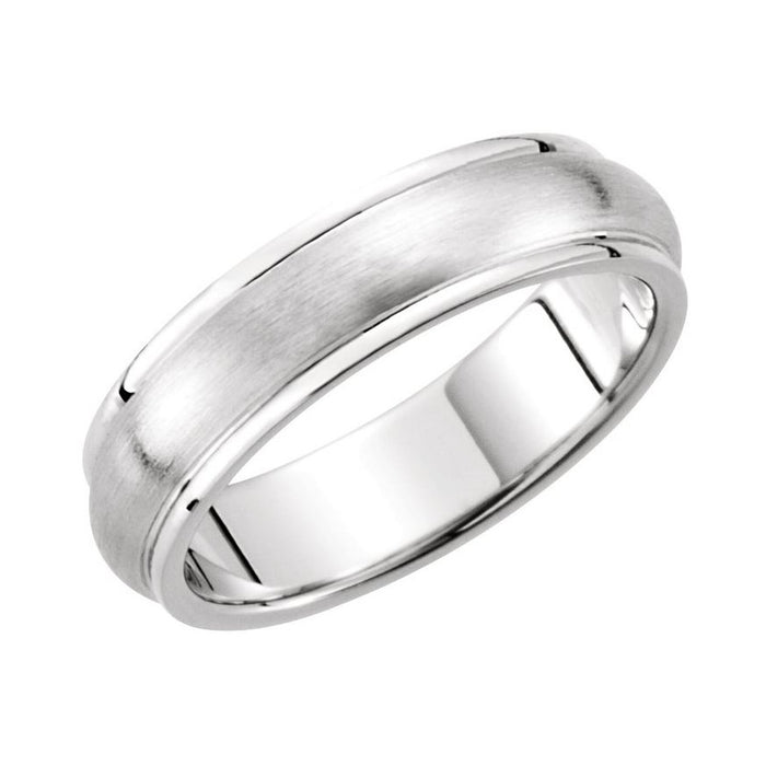 14K White Gold gold men's wedding band