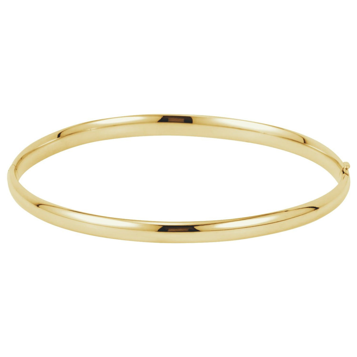 Hinged Gold Bangle Bracelet (4 mm) in 14k yellow gold