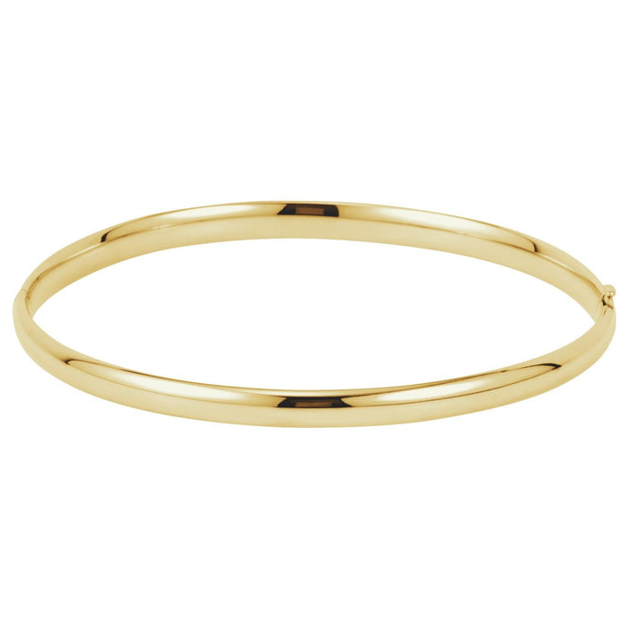 Hinged Gold Bangle Bracelet (4 mm) in 14k yellow gold