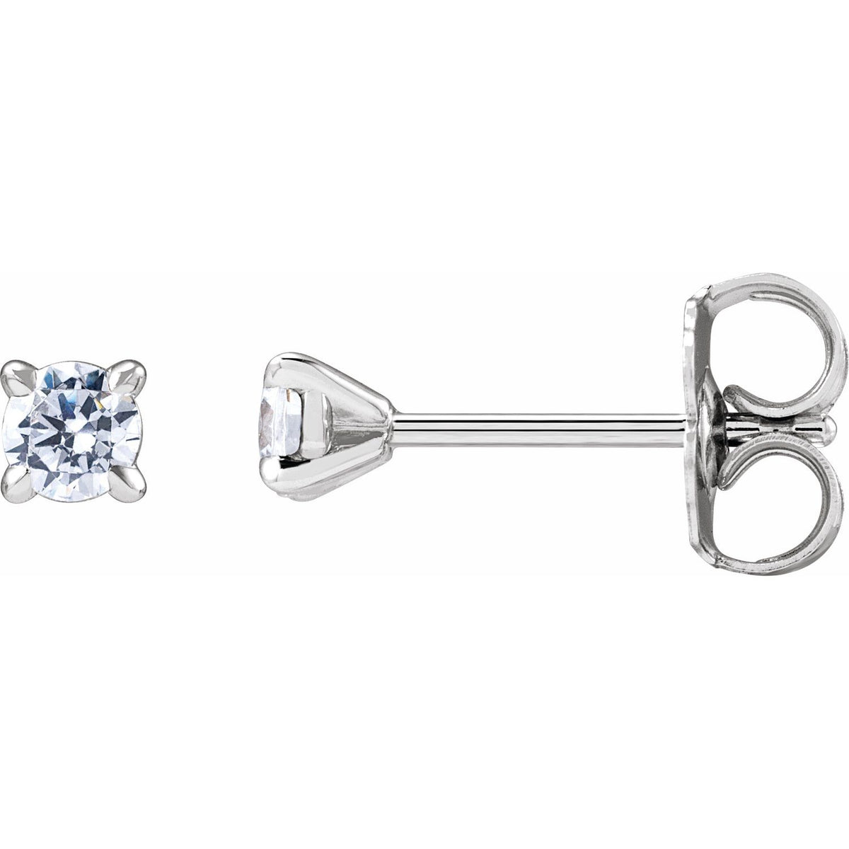 Lab-Grown Diamond Cocktail Stud Earrings in 14k white gold