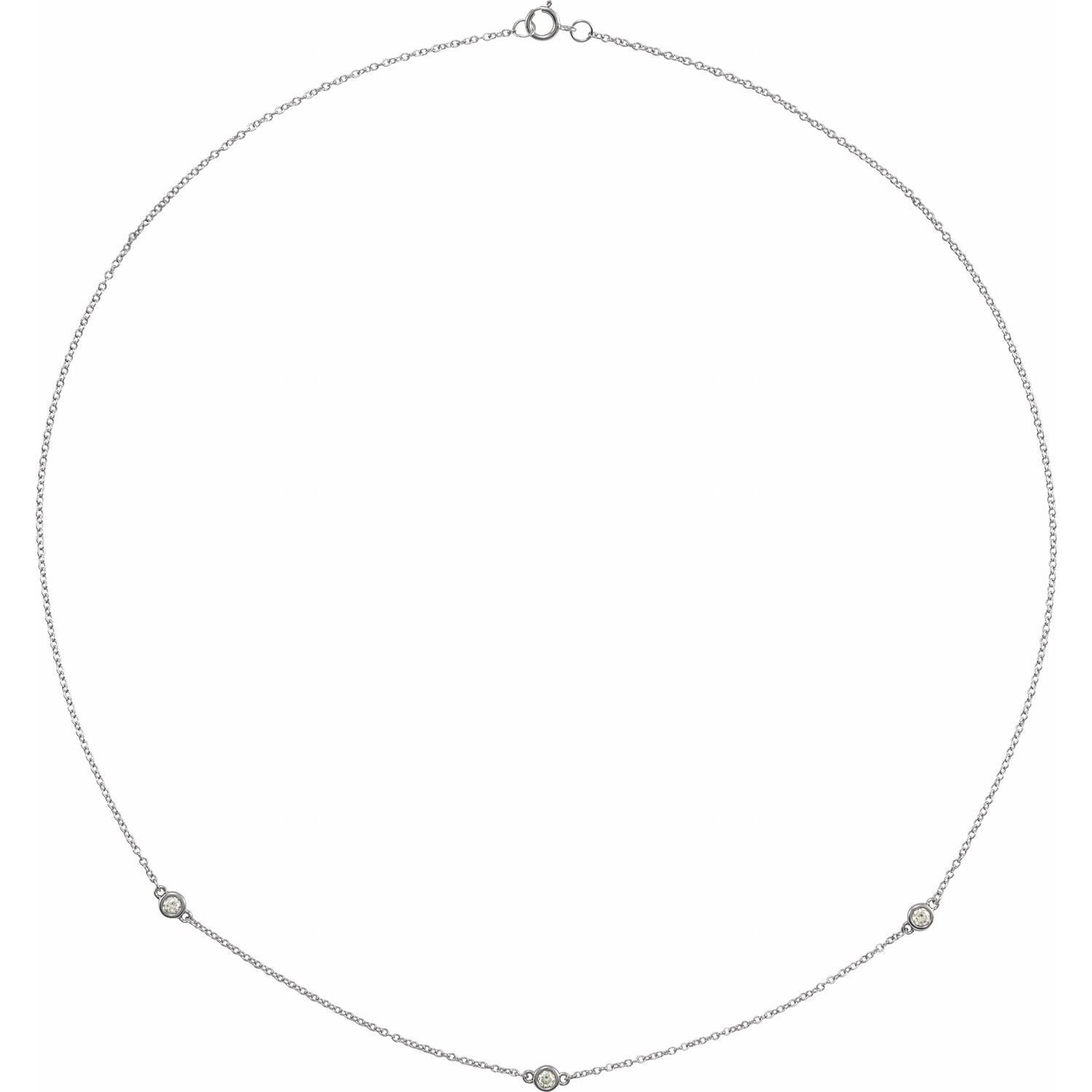 lab-grown diamond necklace in 14k White Gold