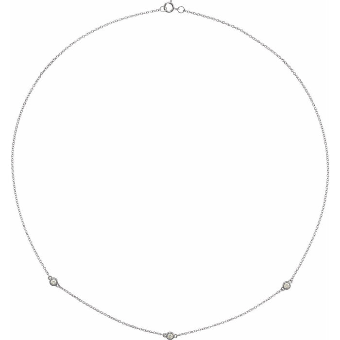 lab-grown diamond necklace in 14k White Gold