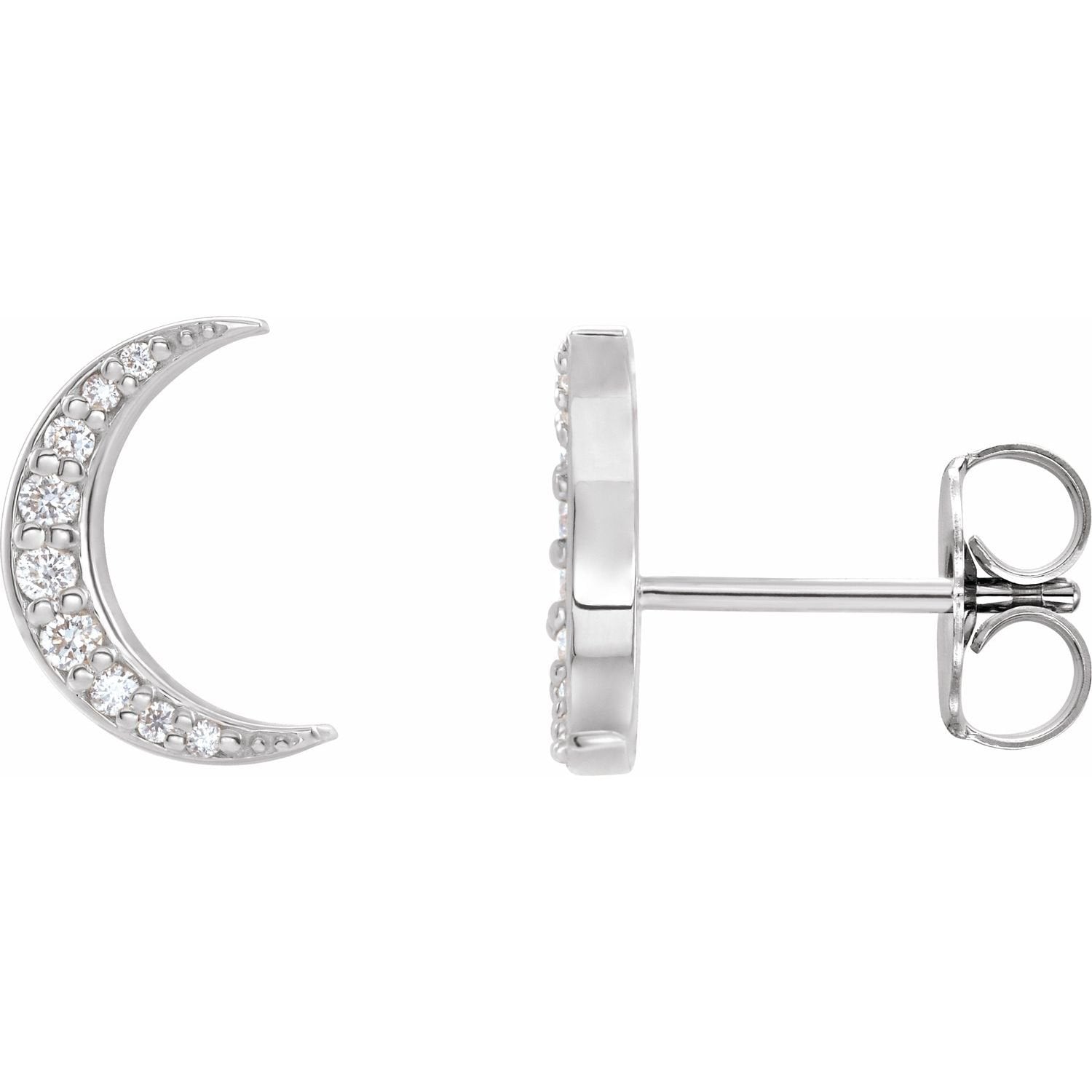 lab-grown diamond stud earrings in 14k White Gold