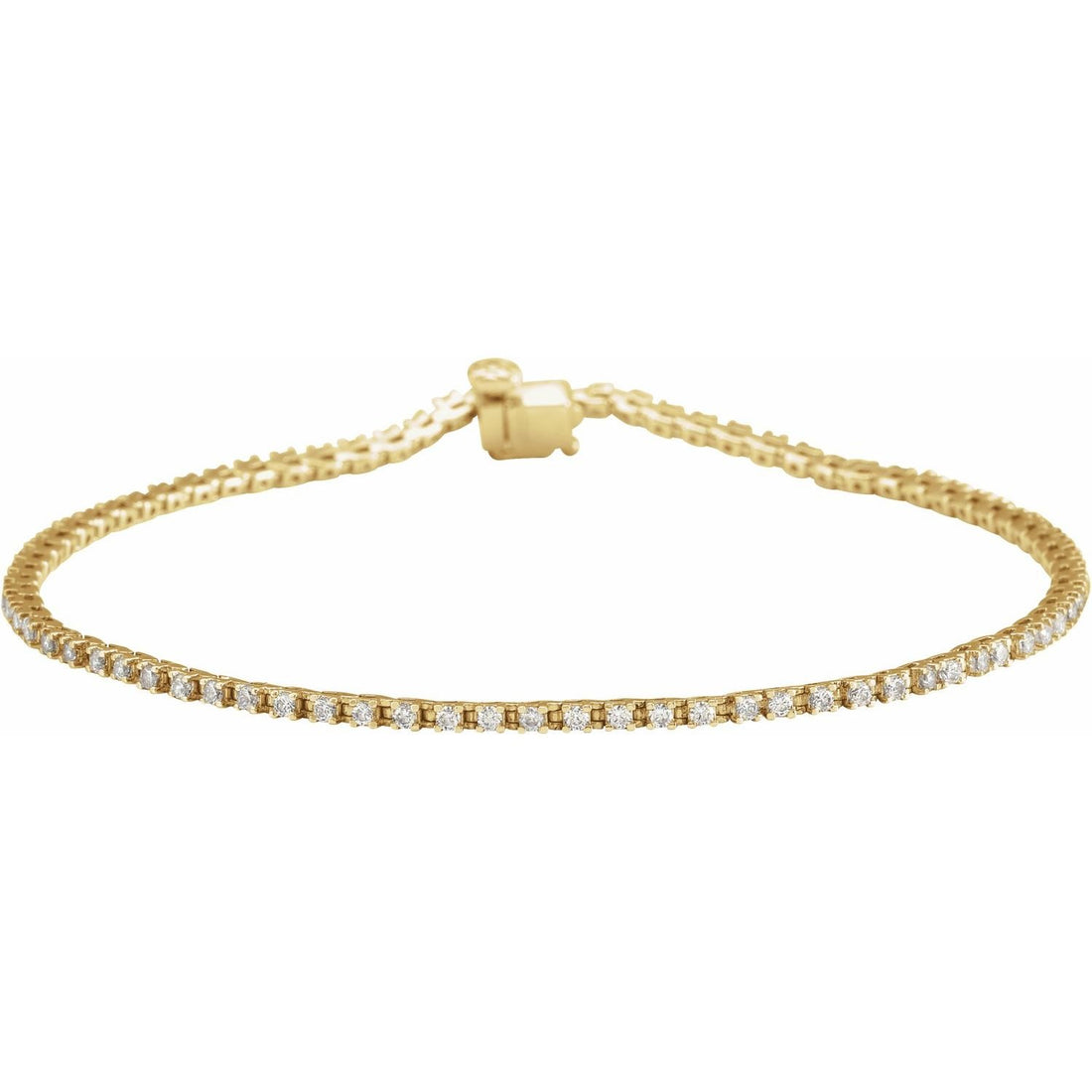 lab-grown diamond tennis bracelet in 14k Yellow Gold