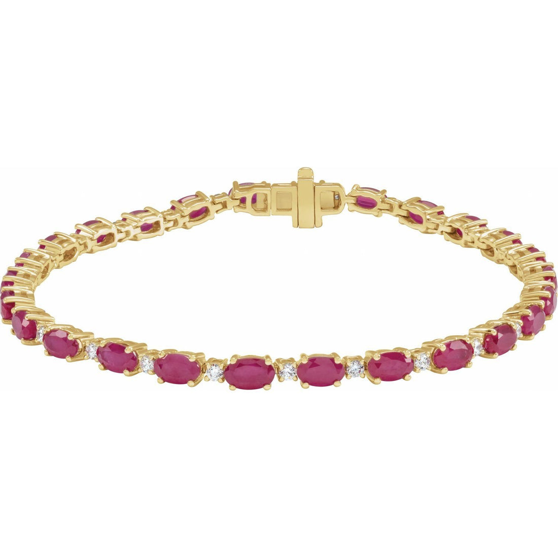 lab-grown diamond tennis bracelet in 14k Yellow Gold