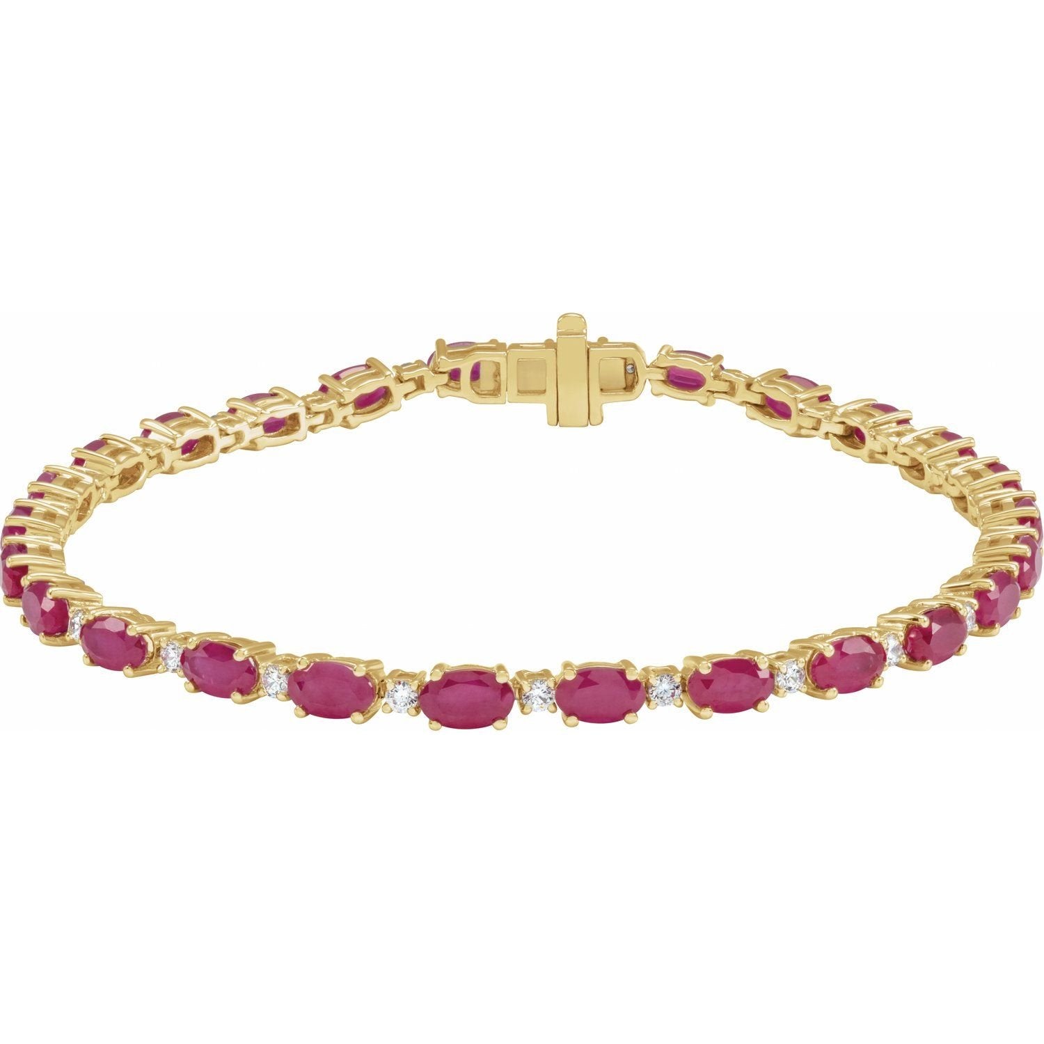 lab-grown diamond tennis bracelet in 14k Yellow Gold