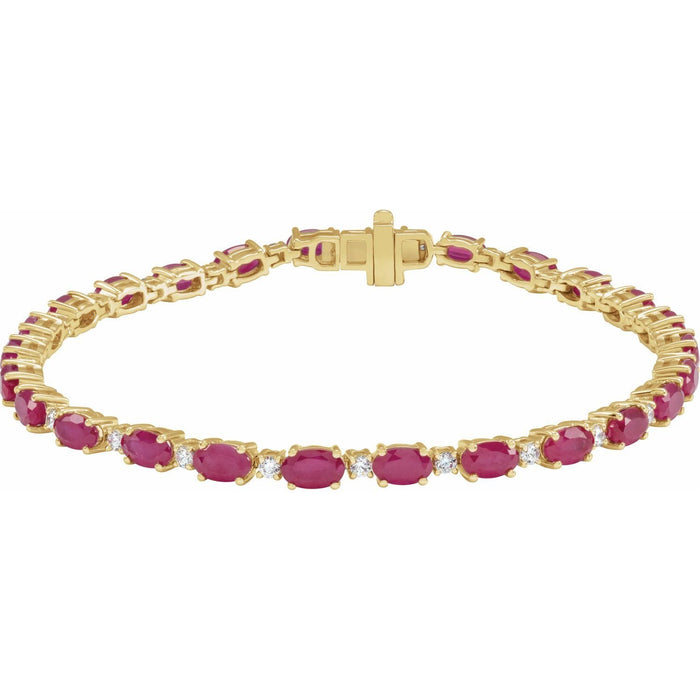lab-grown diamond tennis bracelet in 14k Yellow Gold