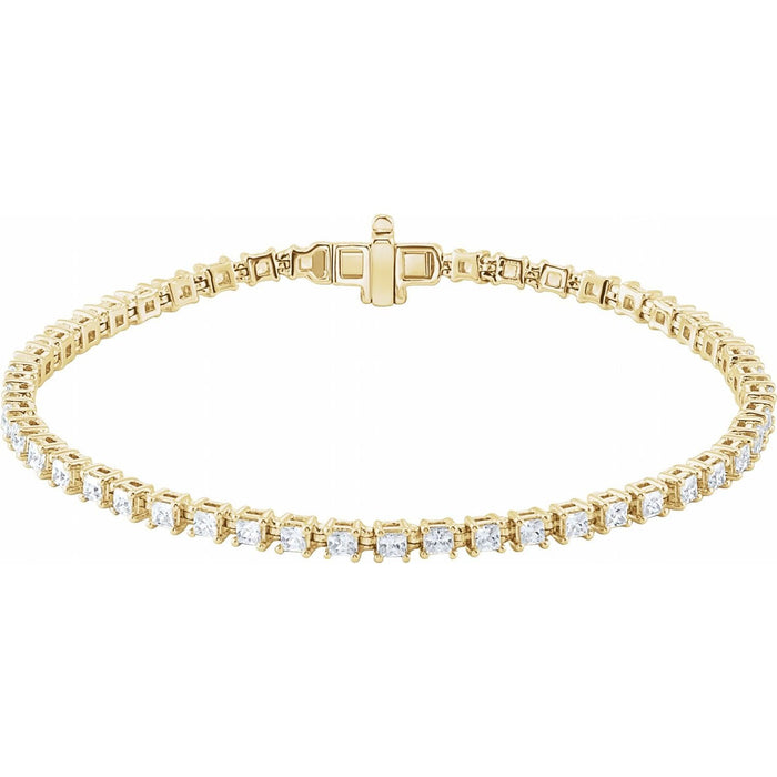 lab-grown diamond tennis bracelet in 14k Yellow Gold