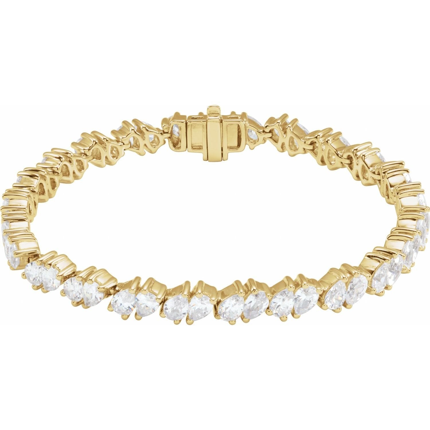 lab-grown diamond tennis bracelet in 14k Yellow Gold