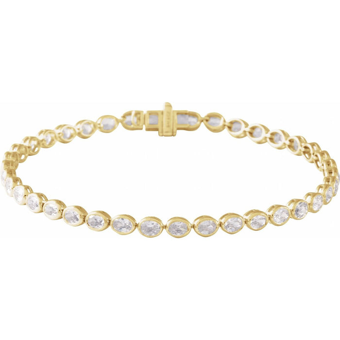 lab-grown diamond tennis bracelet in 14k Yellow Gold