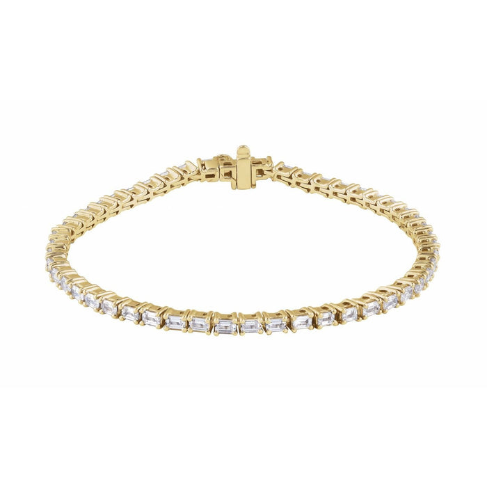 lab-grown diamond tennis bracelet in 14k Yellow Gold