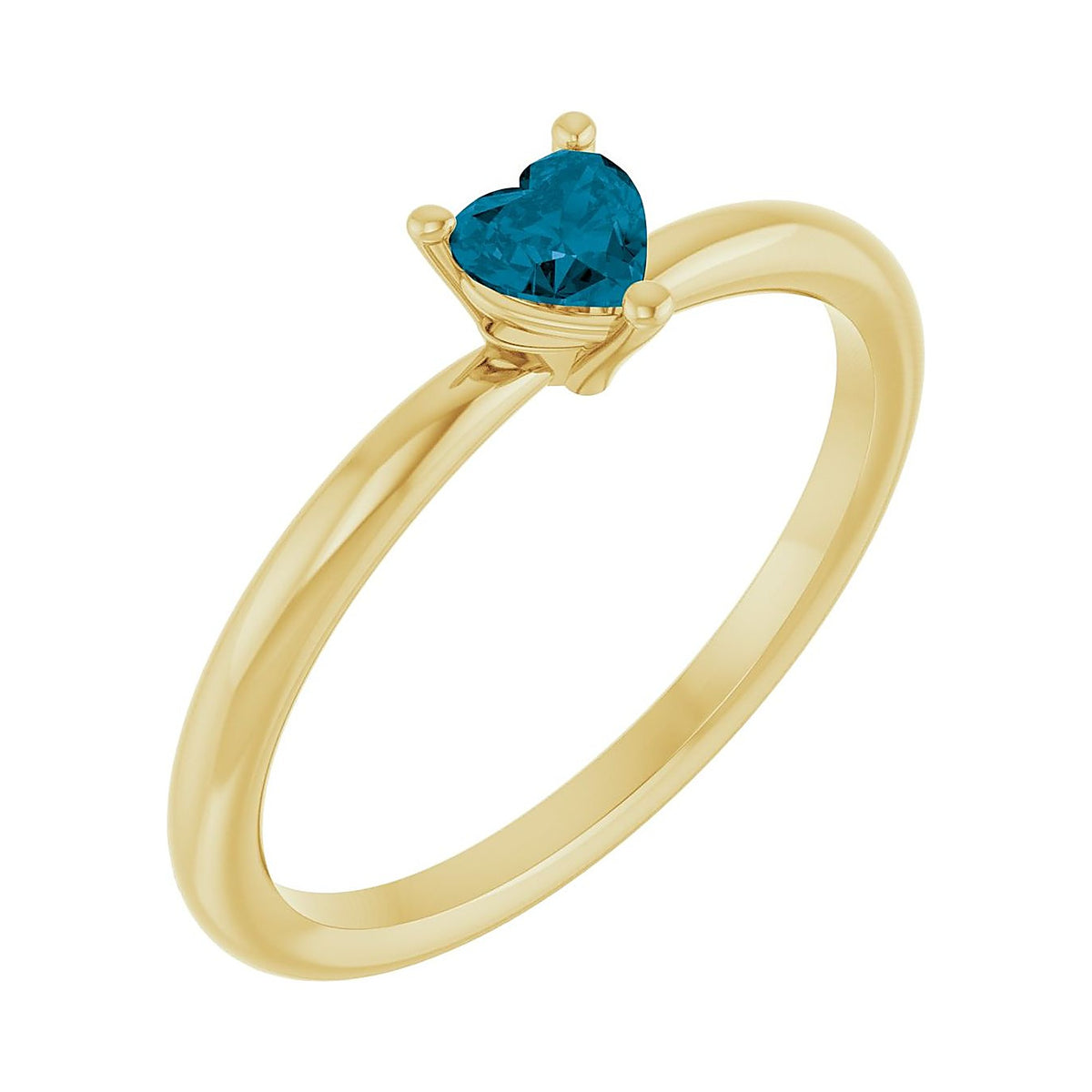 london blue topaz heart promise ring in 14k yellow gold