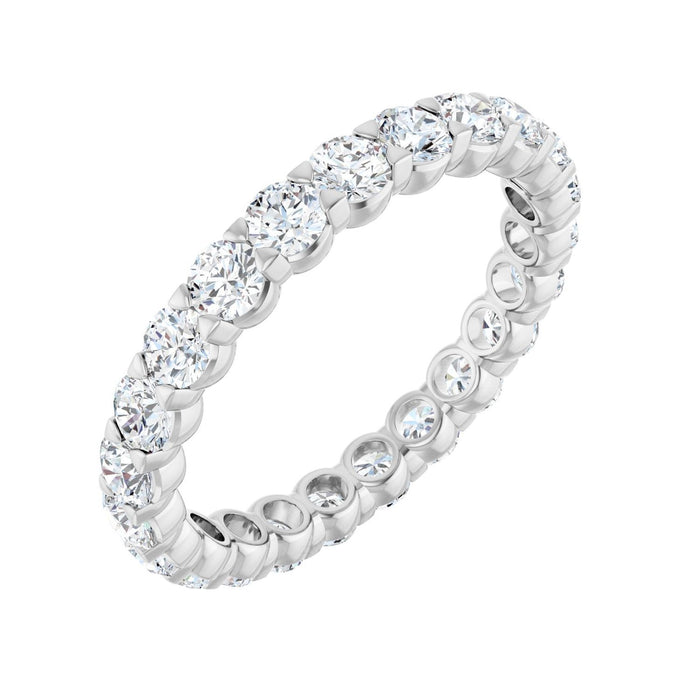 Low-Profile Diamond Eternity Band in 14K White Gold