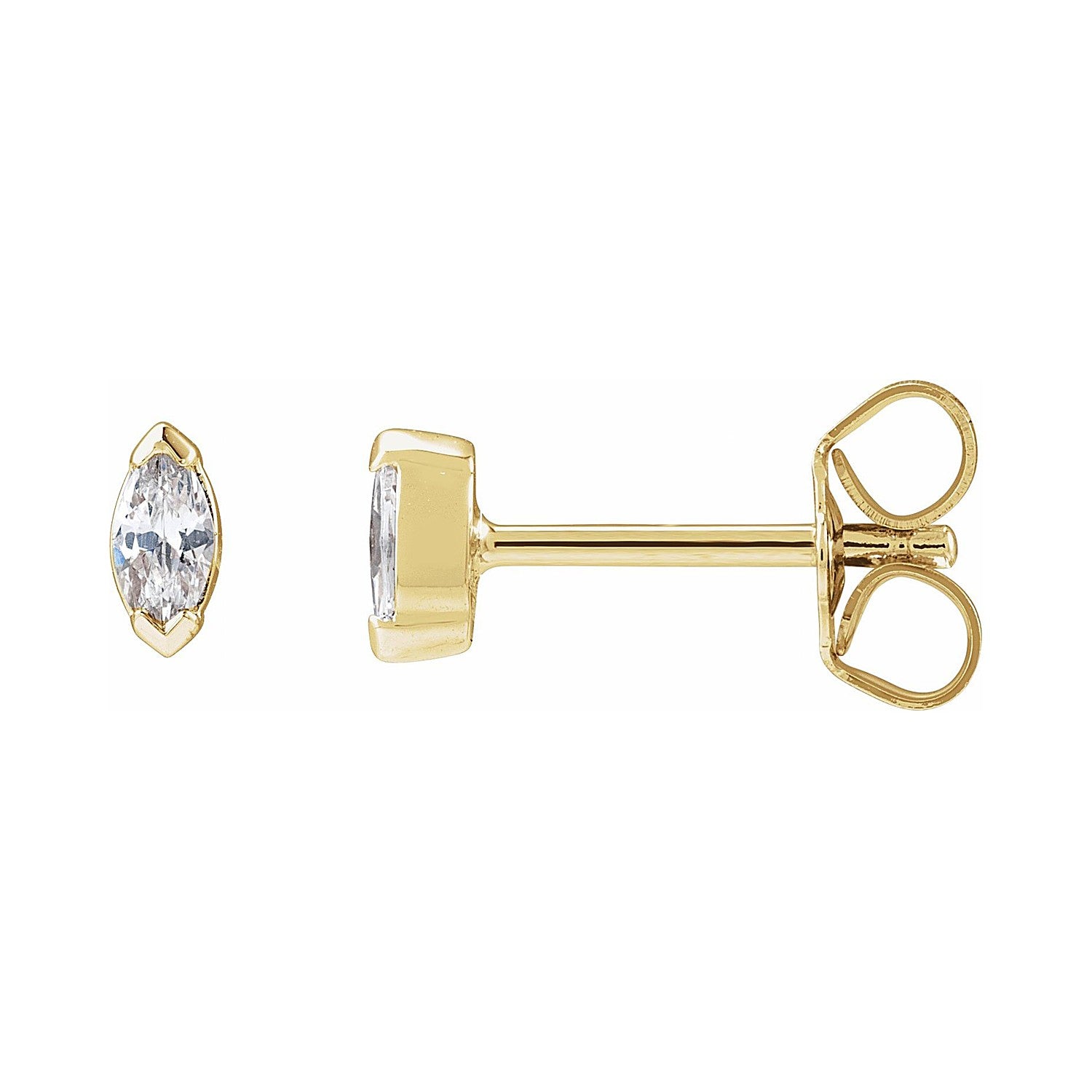 Marquise diamond stud earrings