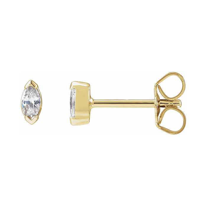 Marquise diamond stud earrings