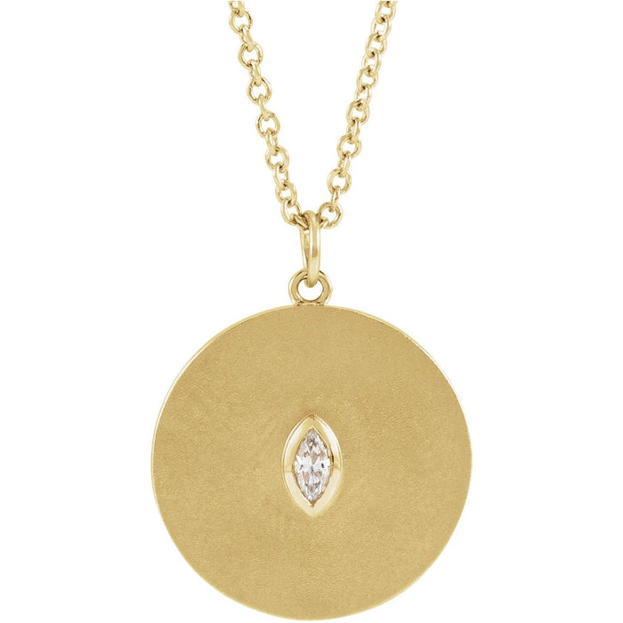 natural diamond necklace in 14k Yellow Gold