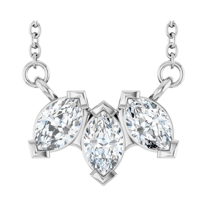 lab-grown diamond necklace in 14k White Gold