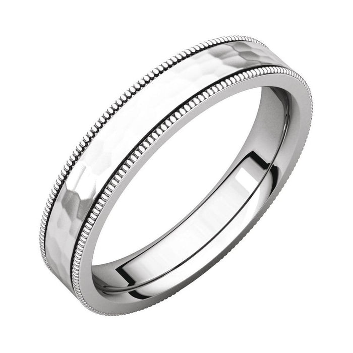14K White Gold men's wedding band