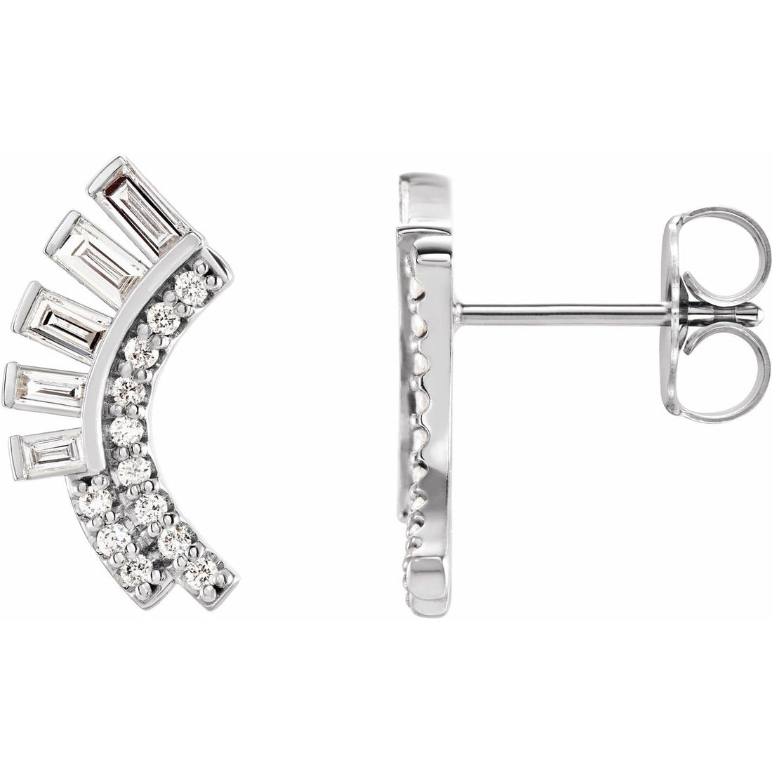natural diamond other earrings in 14k White Gold