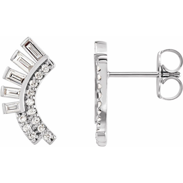 natural diamond other earrings in 14k White Gold
