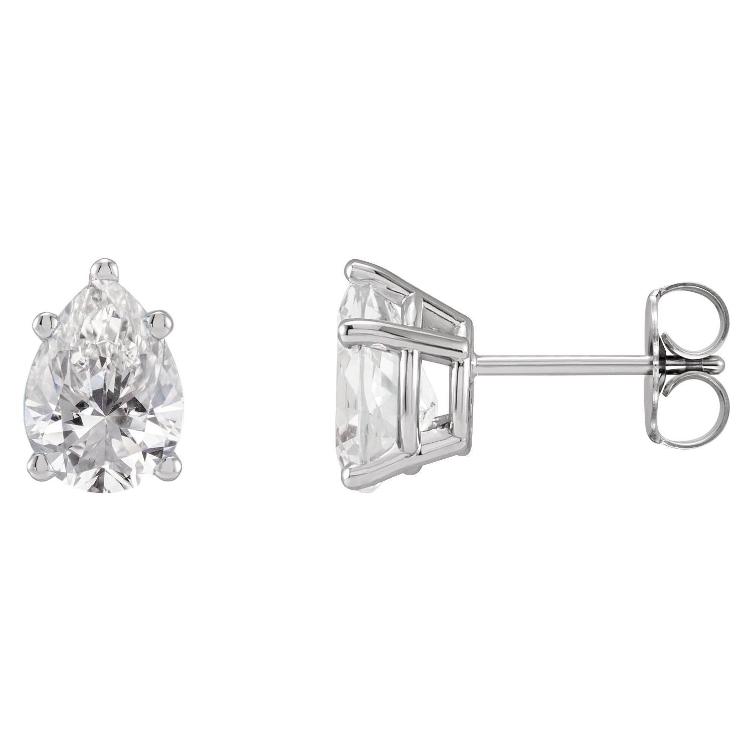 natural diamond other earrings in 14k White Gold