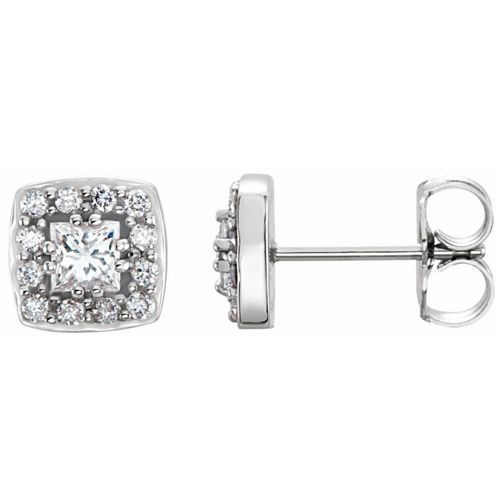 natural diamond other earrings in 14k White Gold