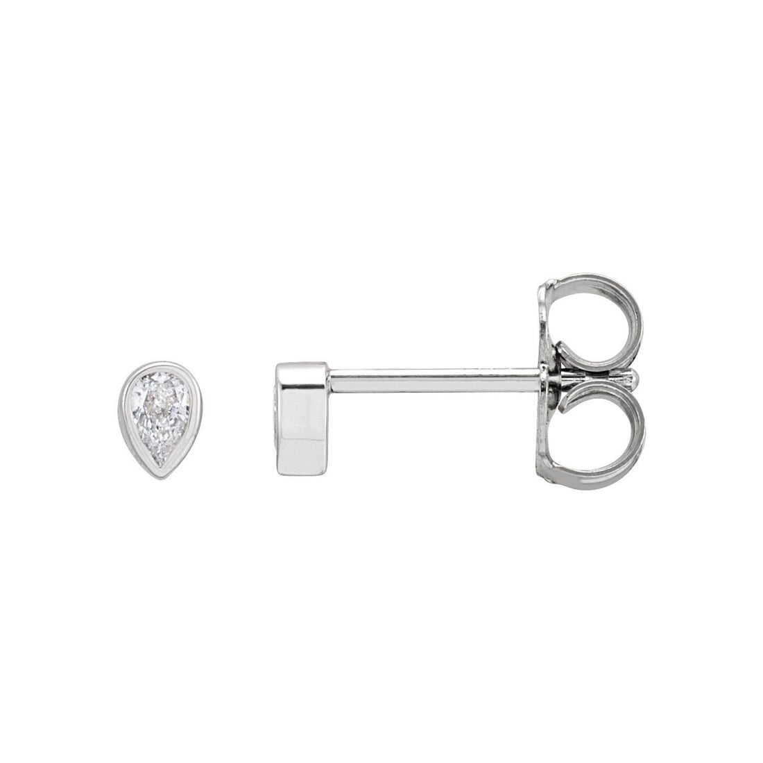 natural diamond other earrings in 14k White Gold