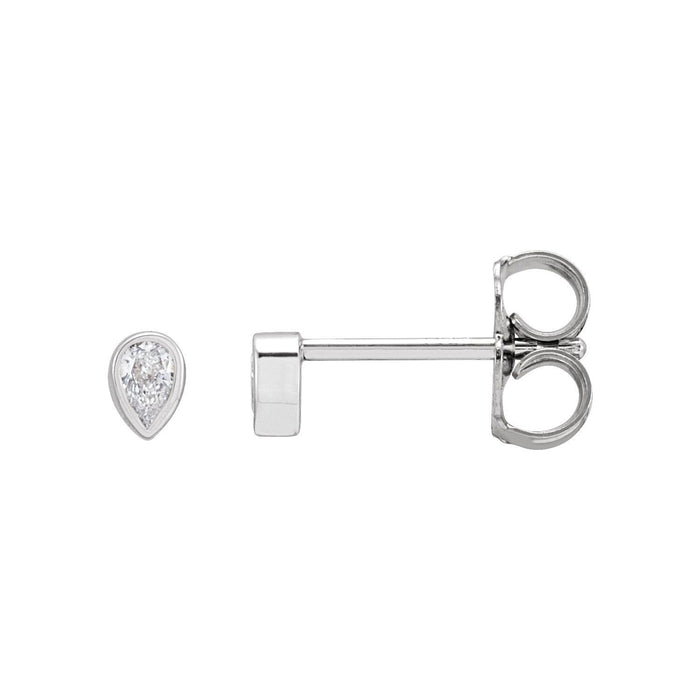 natural diamond other earrings in 14k White Gold