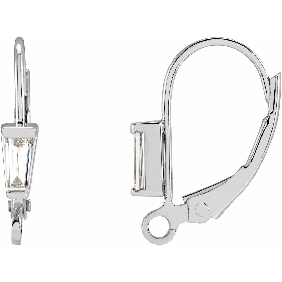 natural diamond other earrings in 14k White Gold